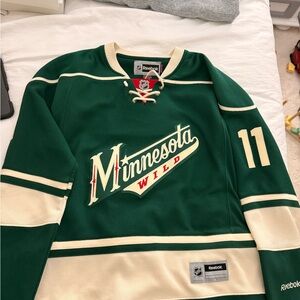 Reebok Minnesota Wild Green and Cream Jersey
